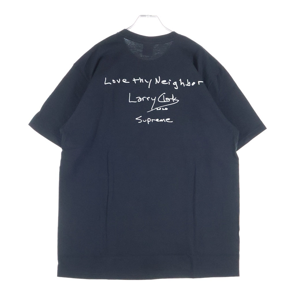 SUPREME(シュプリーム) 26AW Larry Clark Neighbor Tee ラリー・クラーク ネイバー フロントフォトプリント 半袖Tシャツ カットソー ブラック