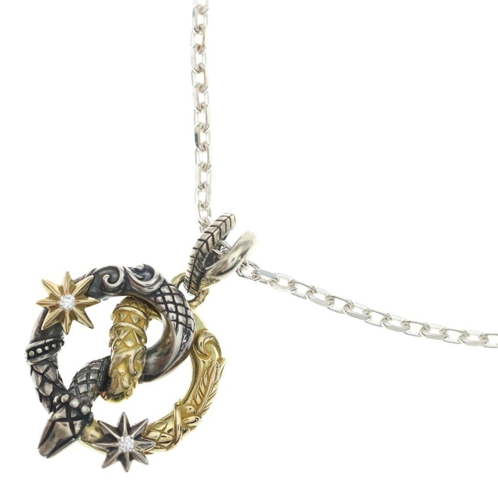 Bloody Mary(ブラッディマリー) 18K/SILVER ドーンペンダント スネークデザイン ダイヤモンド ペンダントトップ シルバー/ゴールド レディース