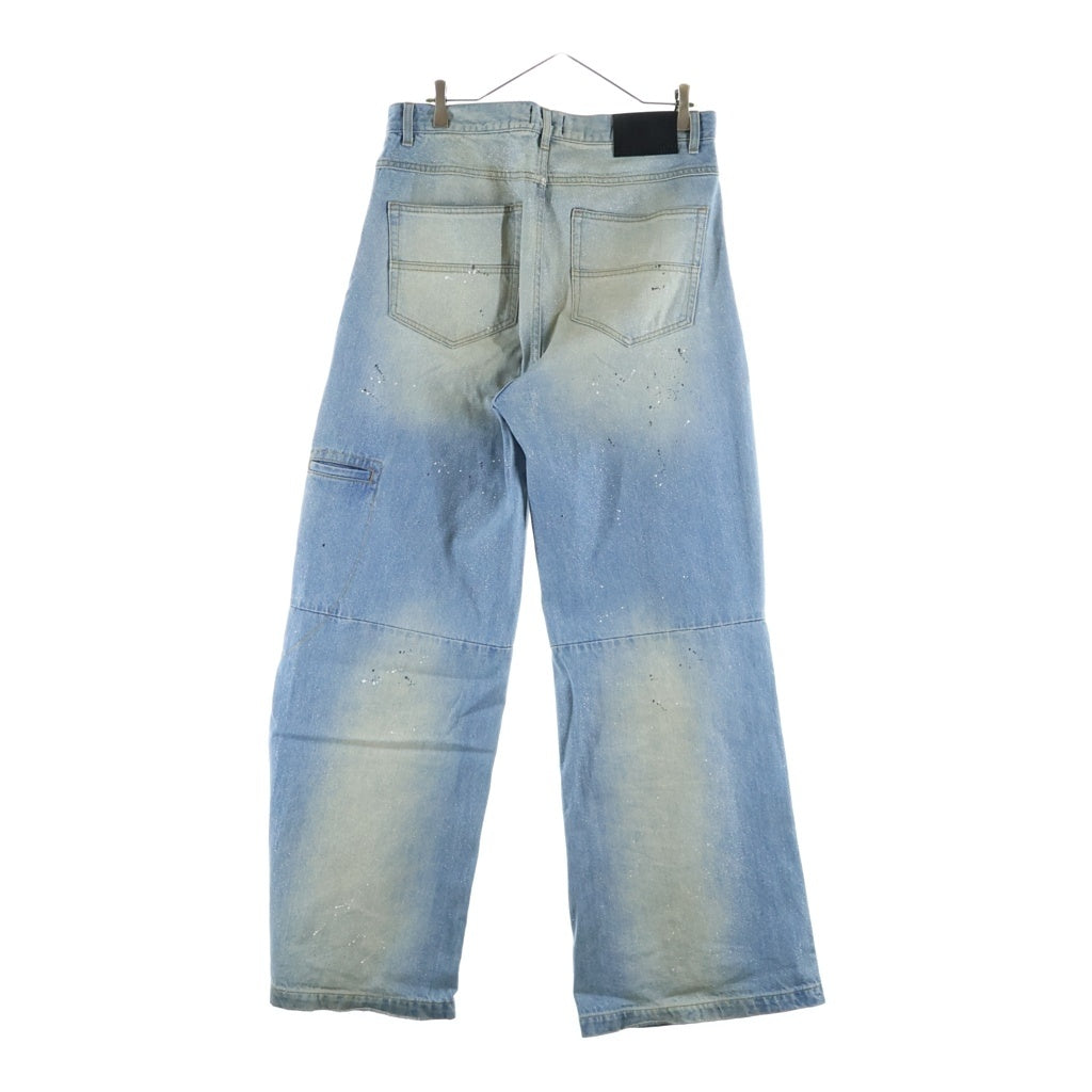 BREATH(ブレス) 26SS COATING DAMAGE DENIM PANTS コーティングダメージ ジッパーフライ ワイドバギー デニムパンツ インディゴブルー BR26SS-P1903