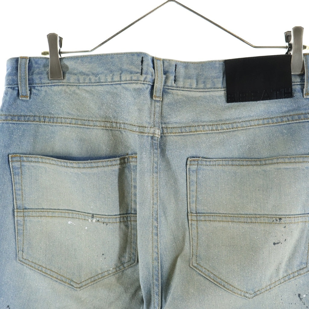 BREATH(ブレス) 26SS COATING DAMAGE DENIM PANTS コーティングダメージ ジッパーフライ ワイドバギー デニムパンツ インディゴブルー BR26SS-P1903