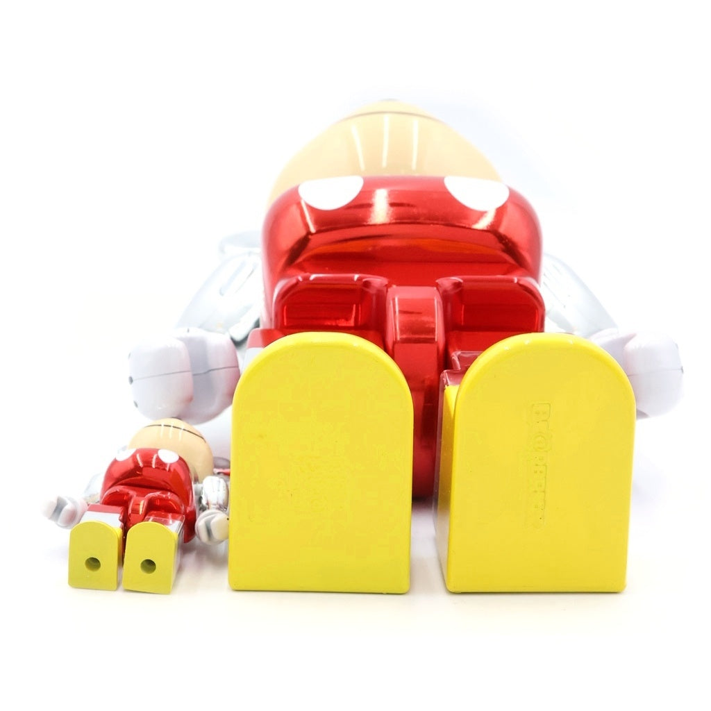 MEDICOM TOY(メディコムトイ) BE@RBRICK DISNEY MICKEY THE TRUE ORIGINAL 90YEARS 100%&400% ベアブリック ディズニー ミッキー フィギュア 人形 シルバー/レッド