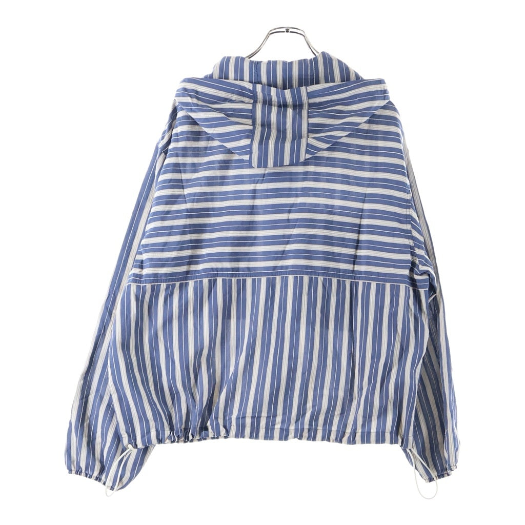KITH(キス) Barre Stripe Full Zip Raj Jacket バール ストライプ フル ジップ ラジ ロゴパッチ フーディー パーカー ジャケット ブルー