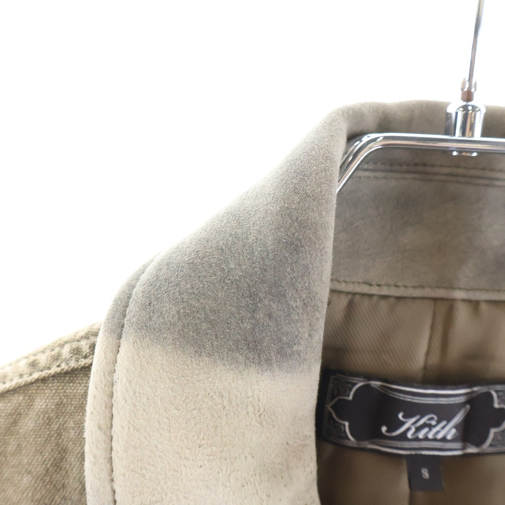 KITH(キス) Canvas Ariel Blouson Jacket キャンバス アリエル フロントプリーツ ブルゾン デニムジャケット ブラウン
