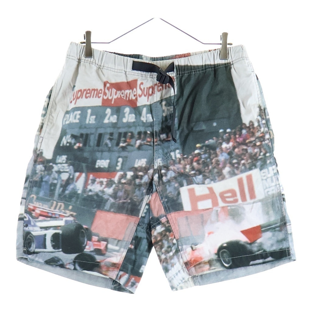 SUPREME(シュプリーム) 19SS Grand Prix Belted Short グランプリ グラフィックデザイン ベルテッド ハーフ ショートパンツ マルチ