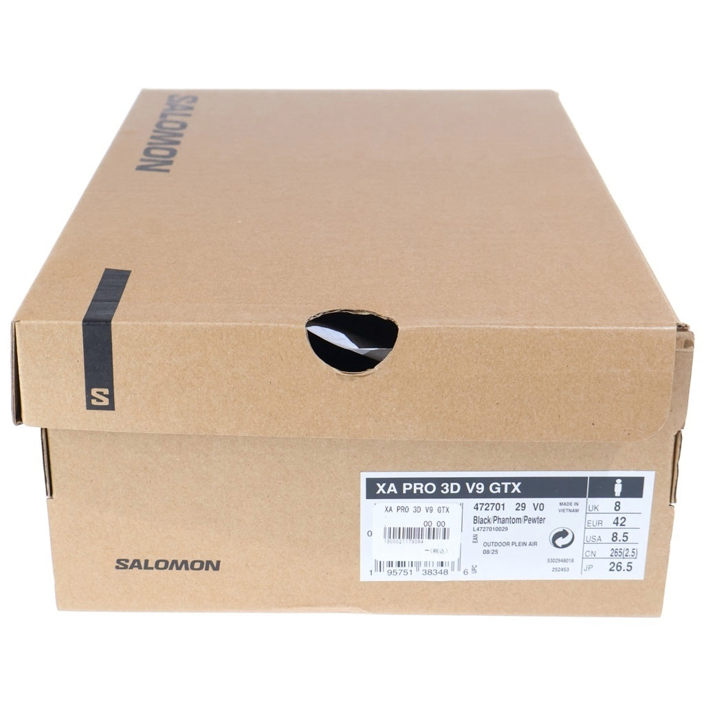 SALOMON(サロモン) XA PRO 3D V9 GORE-TEX エックスエープロ スリーディーブイナイン ゴアテックス ローカットスニーカー US8.5/26.5cm ブラック 472701