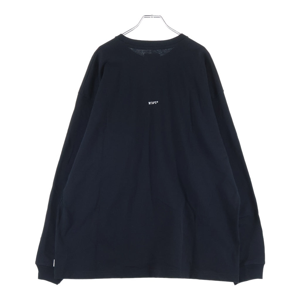 WTAPS(ダブルタップス) 25AW SIGN-YD LS / COTTON バックスモールロゴ刺繍 長袖Tシャツ カットソー ブラック 252ATDT-CSM07