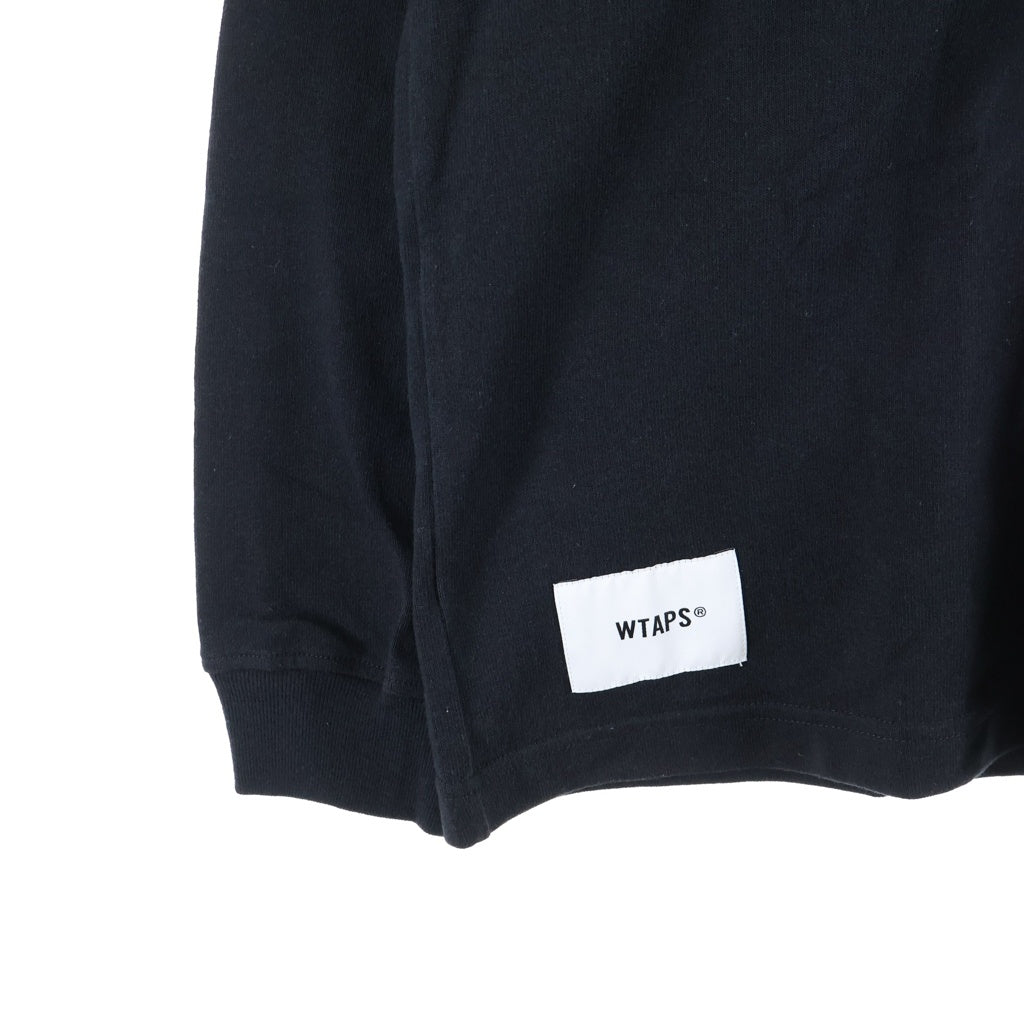 WTAPS(ダブルタップス) 25AW SIGN-YD LS / COTTON バックスモールロゴ刺繍 長袖Tシャツ カットソー ブラック 252ATDT-CSM07
