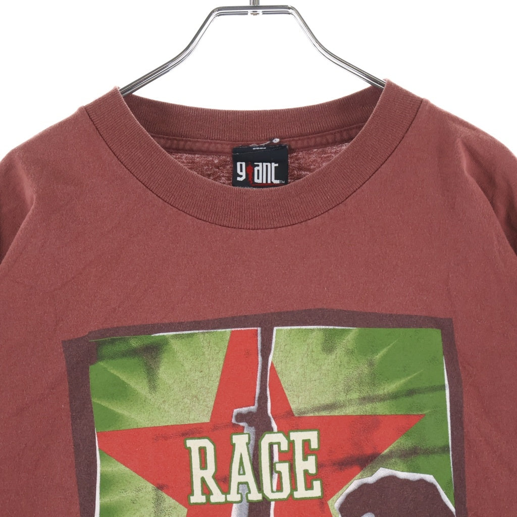 VINTAGE(ヴィンテージ) 00s RAGE AGAINST THE MACHINE レイジ アゲインスト ザ マシーン フロントプリント 半袖Tシャツカットソー バーガンティ