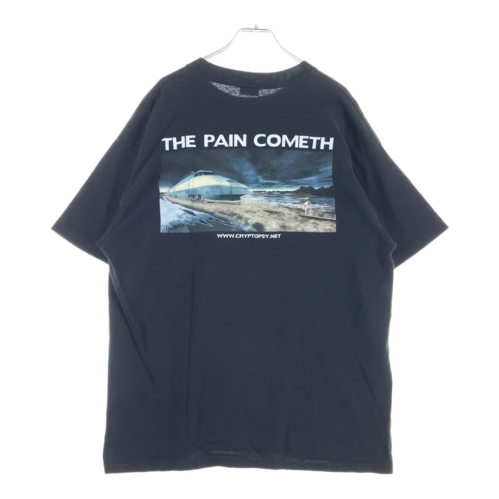 VINTAGE(ヴィンテージ) 00s CRYPTOPSY THE PAIN COMETH クリプトプシー ザ ペイン カムス 両面プリント 半袖Tシャツカットソー ブラック