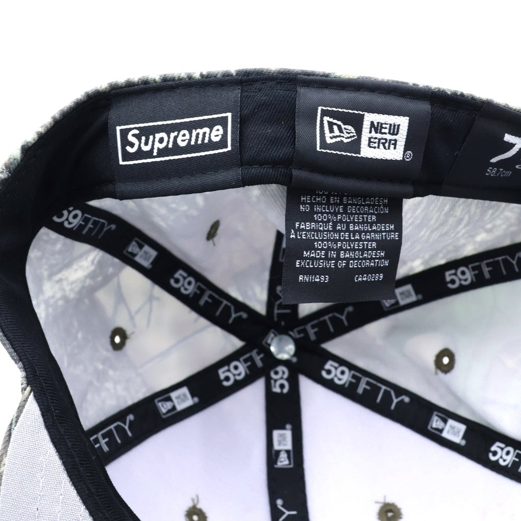 SUPREME(シュプリーム) 25AW ×New Era Breast Cancer Awareness Box Logo ニューエラ ブレスト キャンサー アウェアネス リアルツリーカモ 総柄 6パネル キャップ マルチ