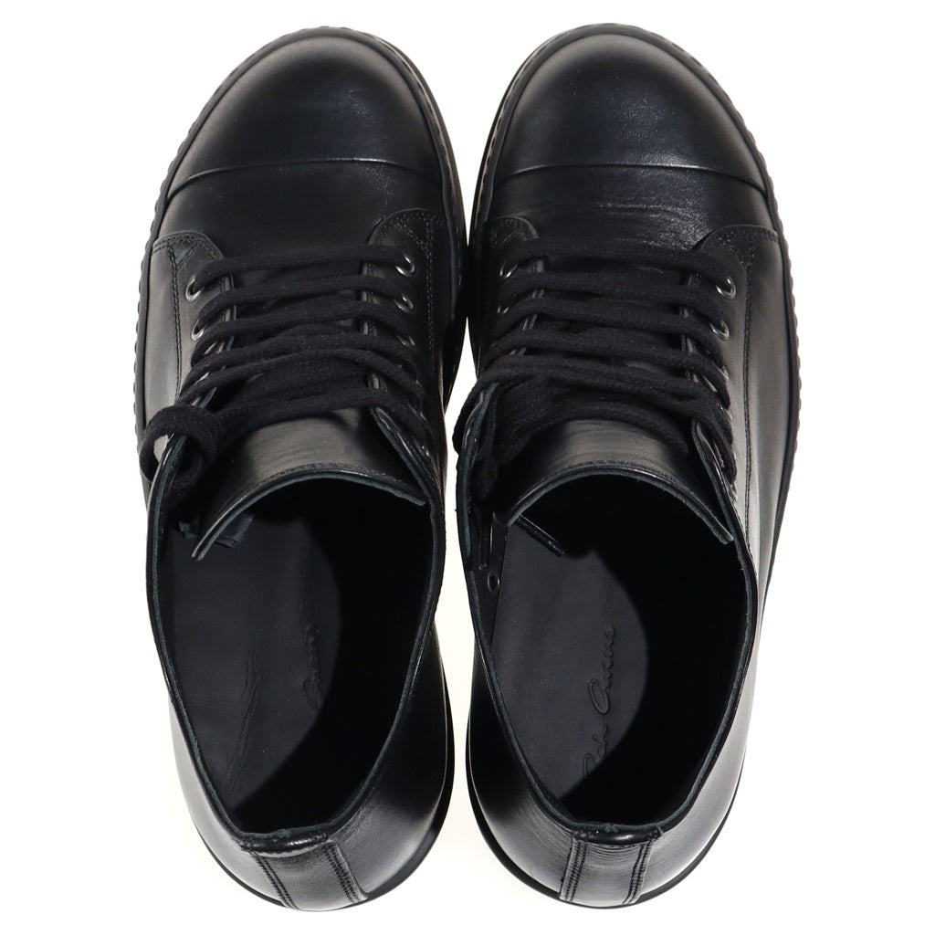 Rick Owens(リックオウエンス) 25SS Ramones Low sneaker ラモーンズ レザー ローカットスニーカー ブラック RR01E5891LCH