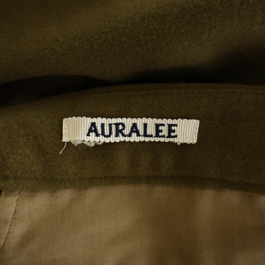 AURALEE(オーラリー) サイドアジャスター 無地 ウール ズボン パンツ ブラウン A9AP03WF