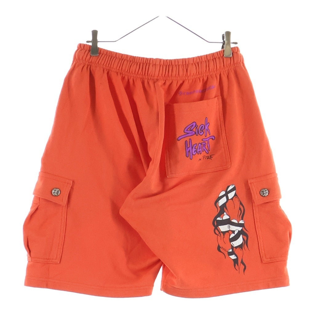 CHROME HEARTS(クロムハーツ) ×MATTY BOY PPO SPARK THE HEART マッティボーイ スパークザハート ロゴプリント スウェットショーツ カーゴハーフパンツ オレンジ