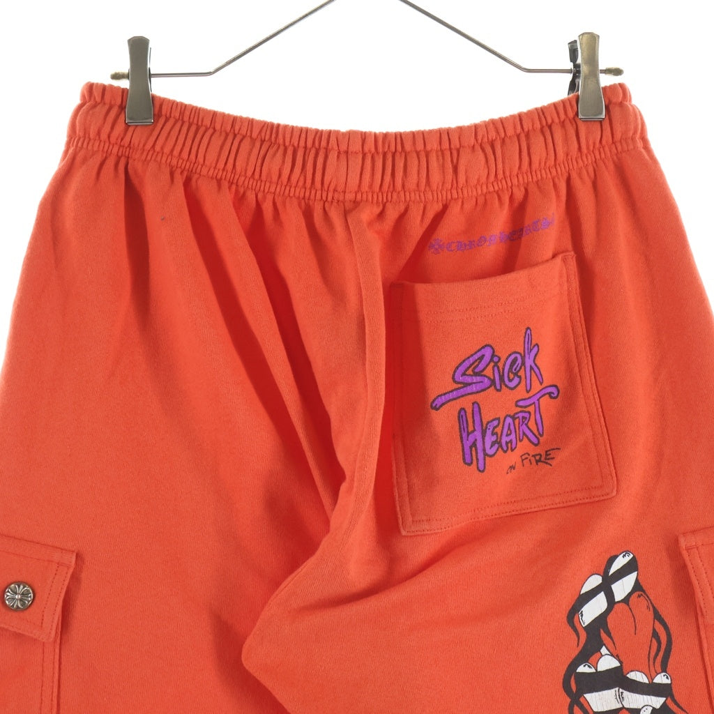 CHROME HEARTS(クロムハーツ) ×MATTY BOY PPO SPARK THE HEART マッティボーイ スパークザハート ロゴプリント スウェットショーツ カーゴハーフパンツ オレンジ