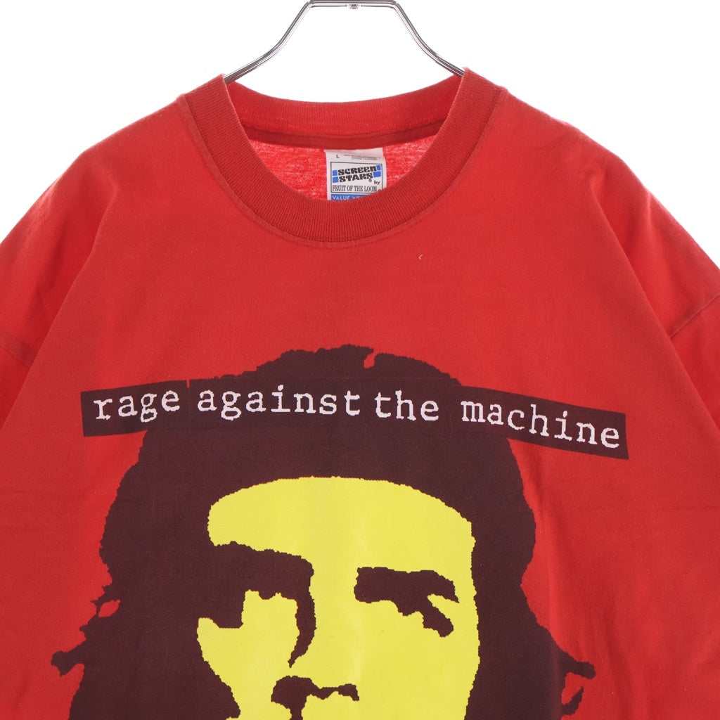 VINTAGE(ヴィンテージ) 90s Rage Against the Machine Che Guevara スクリーンスタータグ 両面プリント 半袖Tシャツカットソー レッド