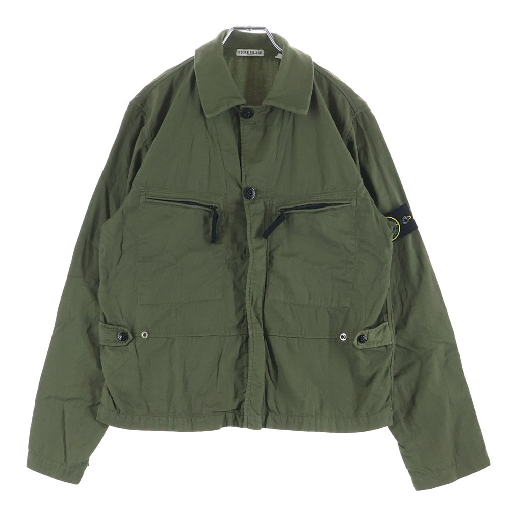 STONE ISLAND(ストーンアイランド) 06SS ガーメントダイ ミリタリー オーバー長袖シャツ カーキ