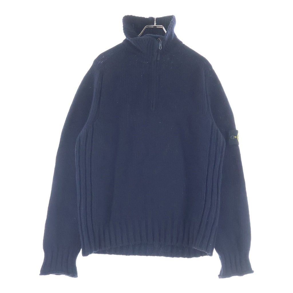 STONE ISLAND(ストーンアイランド) 04AW ハーフジップ ニット ジャケット ネイビー 41155285