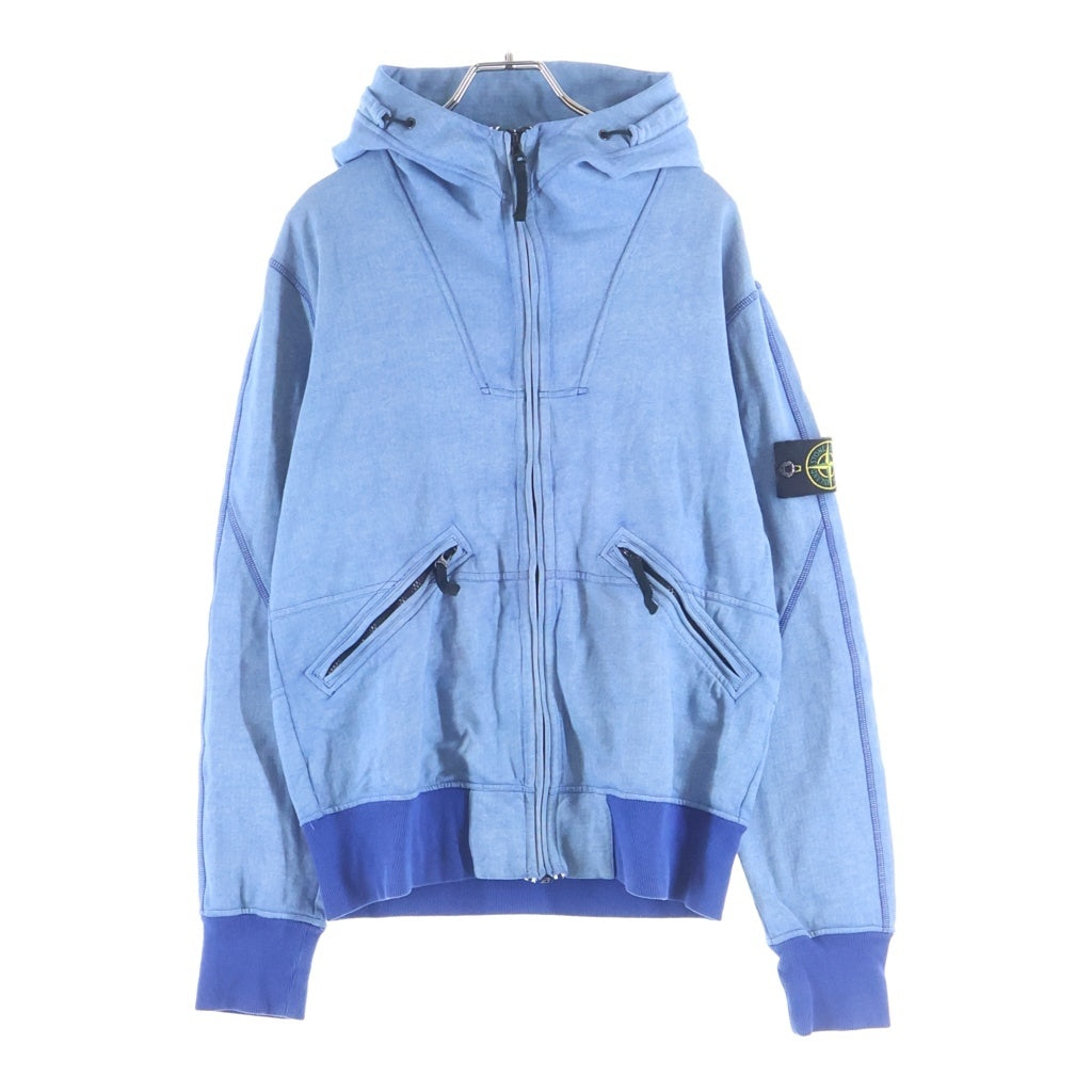 STONE ISLAND(ストーンアイランド) コットン ジップアップパーカー フーディー ブルー 541562554