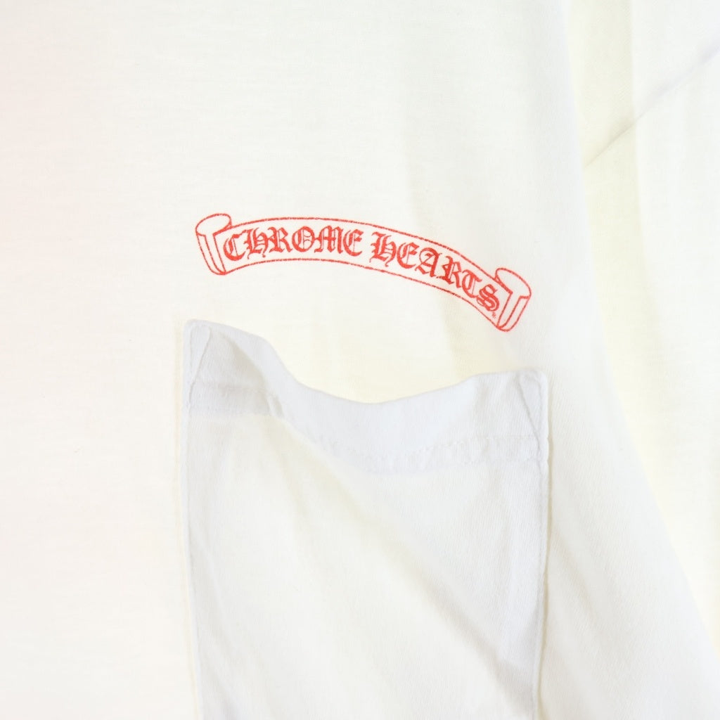 希少　CHROME HEARTS青山店限定　長袖Tシャツ ホワイト　L CHROME HEARTS(クロムハーツ) Aoyama L/S Tee 青山限定 ロゴプリント