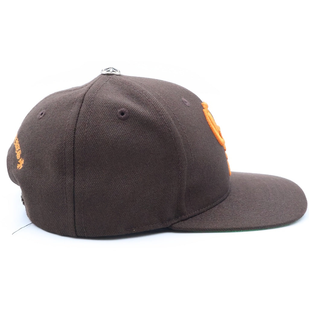 CHROME HEARTS(クロムハーツ) CH HAT CHロゴ刺繍ベースボールキャップ 帽子 ブラウン/オレンジ