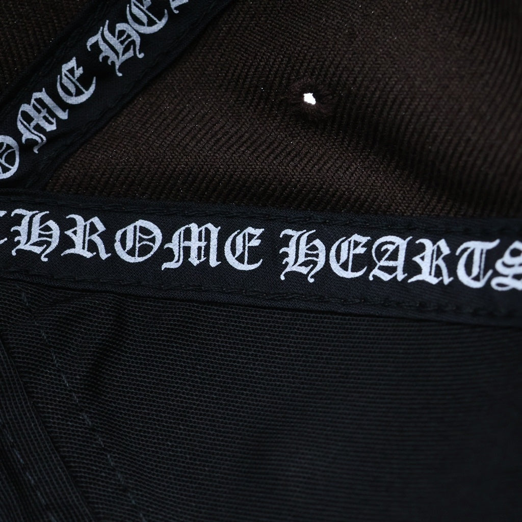 CHROME HEARTS(クロムハーツ) CH HAT CHロゴ刺繍ベースボールキャップ 帽子 ブラウン/オレンジ