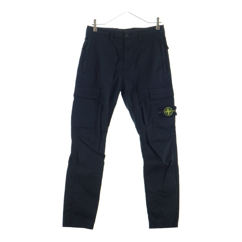 STONE ISLAND(ストーンアイランド) CARGO PANTS 5 POCKETS ロゴパッチ 5ポケット カーゴパンツ ブラック 761532003