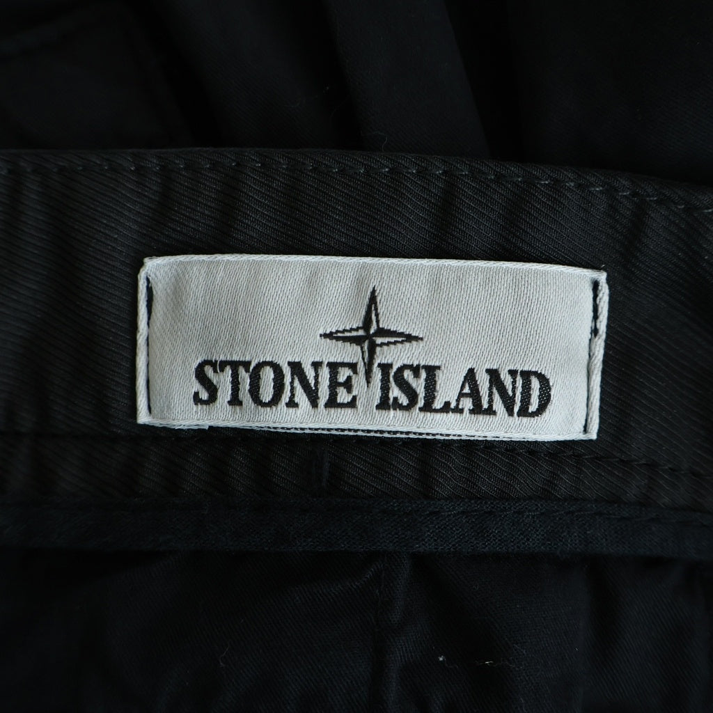 STONE ISLAND(ストーンアイランド) CARGO PANTS 5 POCKETS ロゴパッチ 5ポケット カーゴパンツ ブラック 761532003