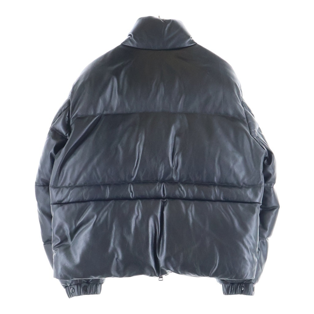 MONCLER(モンクレール) 23AW MEROPE GIUBBOTTO メローペ パデットラムレザーダウンジャケット ブラック IT9225I8XNQI