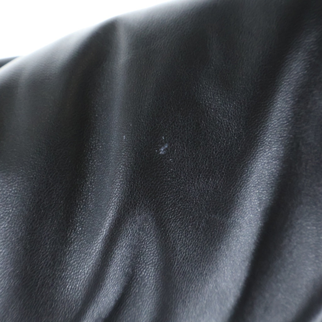 MONCLER(モンクレール) 23AW MEROPE GIUBBOTTO メローペ パデットラムレザーダウンジャケット ブラック IT9225I8XNQI
