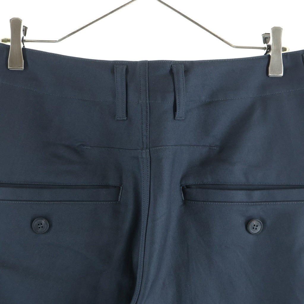 NVRFRGT(ネバーフォーゲット) 2TUCKED TWISTED TROUSERS 2タックツイスト トラウザーズ コットン ワークパンツ グレー NF261P06