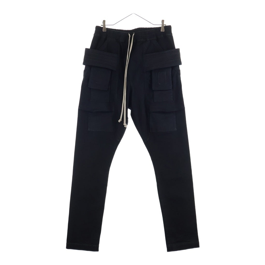 Rick Owens DRKSHDW(リックオウエンス ダークシャドウ) CREATCH CARGO DRAWSTRING クリーチ カーゴ ドローストリング カーゴパンツ ブラック DU02B4376-SBB