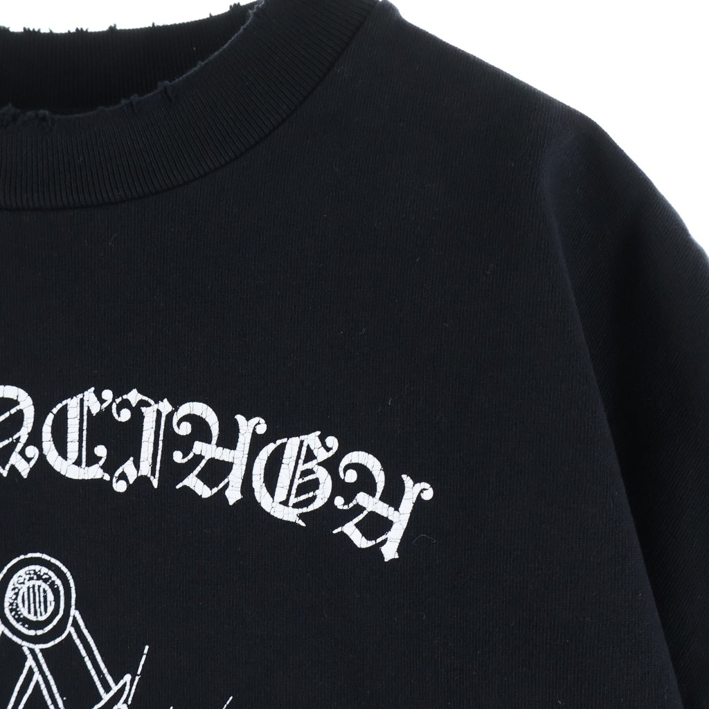 BALENCIAGA(バレンシアガ) 20AW GOTHIC OVERSIZE T-Shirt ゴシック オーバーサイズ オールシーイングアイ フリーメイソン 半袖Tシャツカットソー ブラック 641614 TJV78