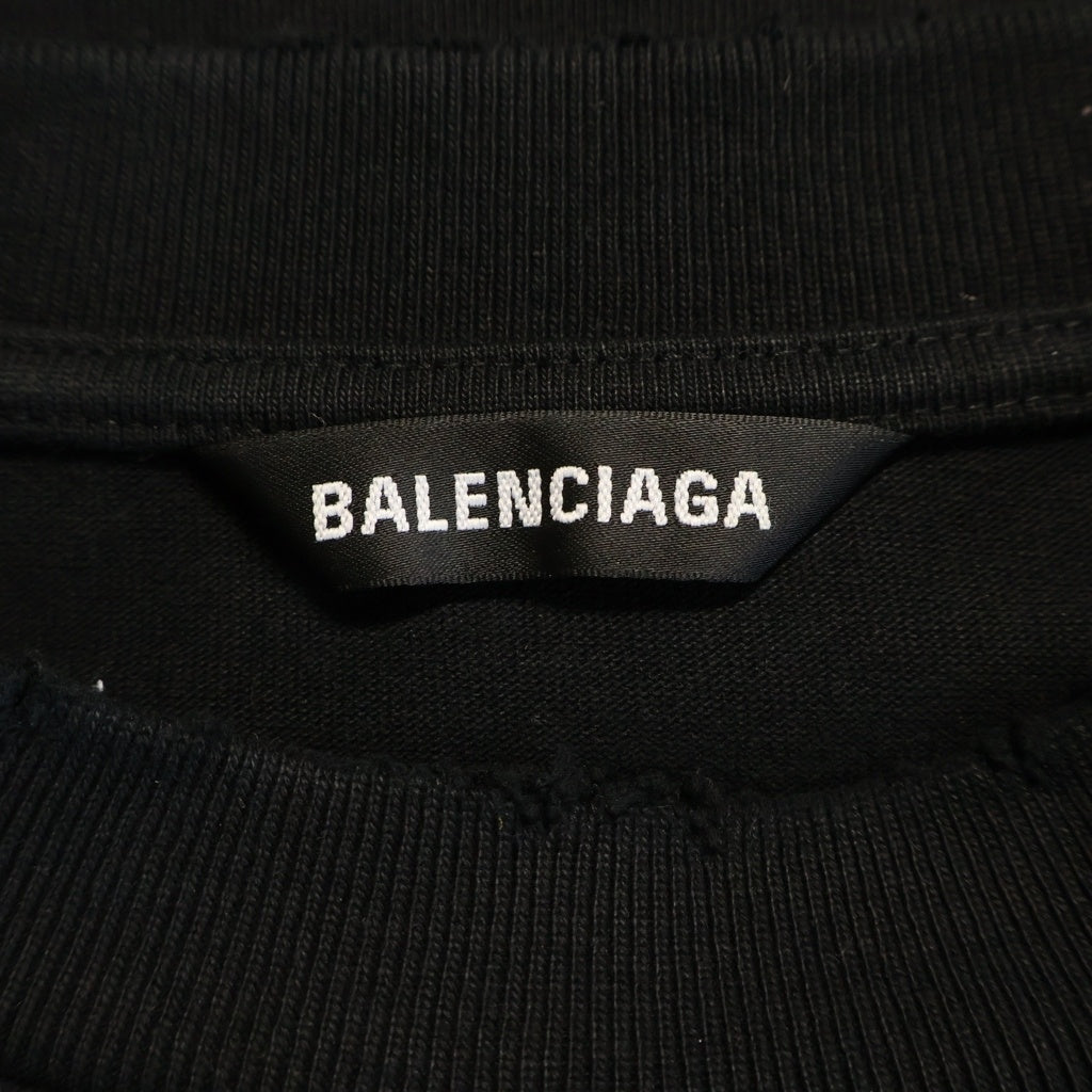 BALENCIAGA(バレンシアガ) 20AW GOTHIC OVERSIZE T-Shirt ゴシック オーバーサイズ オールシーイングアイ フリーメイソン 半袖Tシャツカットソー ブラック 641614 TJV78