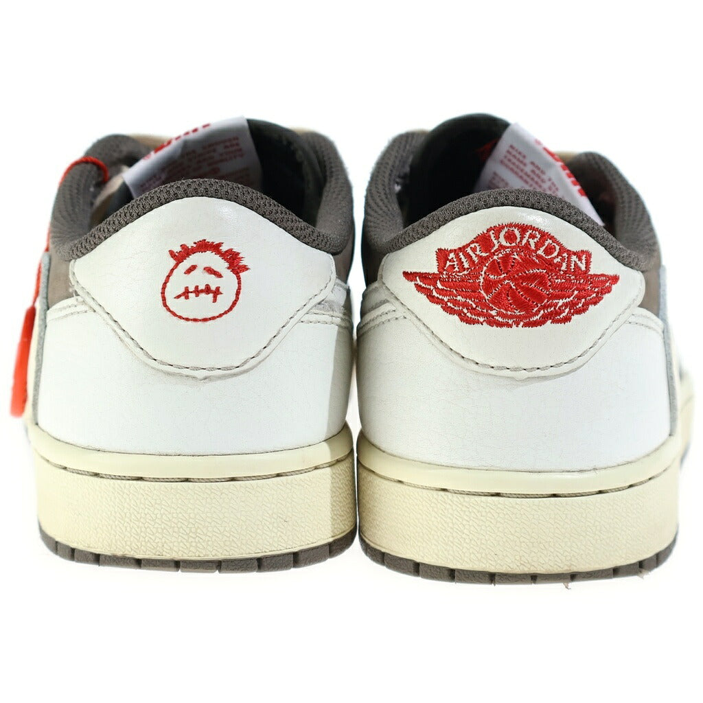 NIKE(ナイキ) ×TRAVIS SCOTT AIR JORDAN 1 LOW OG SP REVERSE MOCHA SAIL AND RIDGEROCK トラヴィススコット エアジョーダン1 ロー オージー エスピー リバースモカ セイルアンドリッジロック ローカットスニーカー ブラウン/ホワイト US6/24cm DM7866-162 レディース