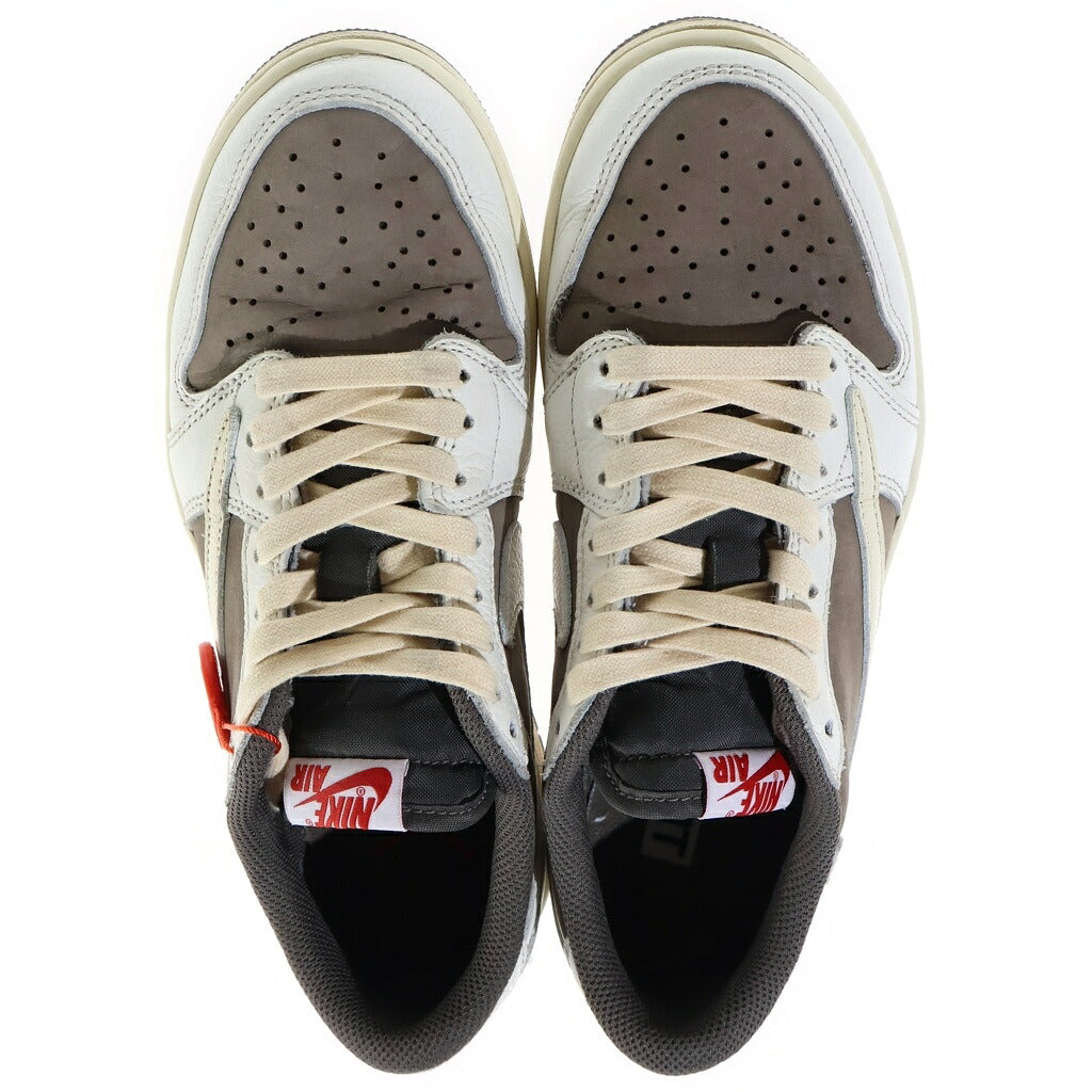 NIKE(ナイキ) ×TRAVIS SCOTT AIR JORDAN 1 LOW OG SP REVERSE MOCHA SAIL AND RIDGEROCK トラヴィススコット エアジョーダン1 ロー オージー エスピー リバースモカ セイルアンドリッジロック ローカットスニーカー ブラウン/ホワイト US6/24cm DM7866-162 レディース