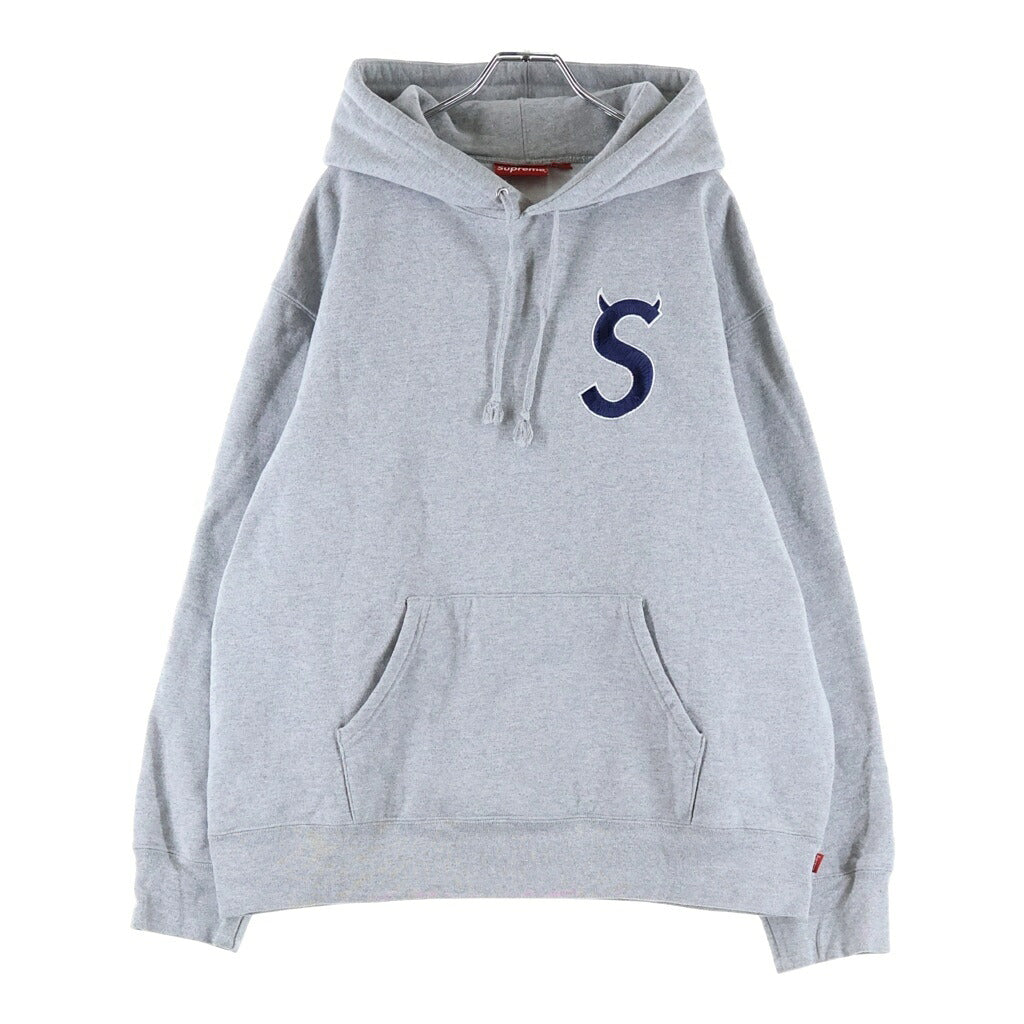 SUPREME(シュプリーム) 22AW S Logo Hooded Sweatshirt Sロゴ刺繍 プルオーバー パーカー フーディー グレー
