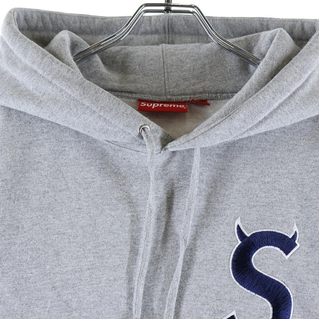SUPREME(シュプリーム) 22AW S Logo Hooded Sweatshirt Sロゴ刺繍 プルオーバー パーカー フーディー グレー