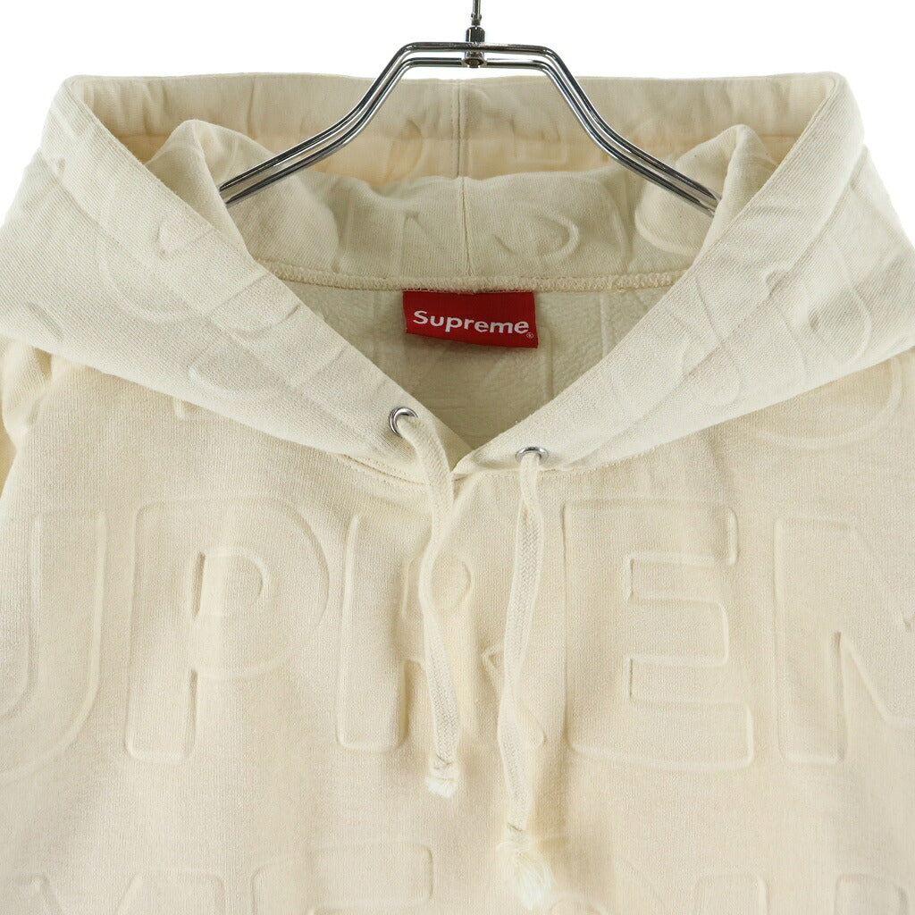 SUPREME(シュプリーム) 21SS Embossed Logos Hooded Sweatshirt エンボスロゴ プルオーバーパーカーフーディー ベージュ