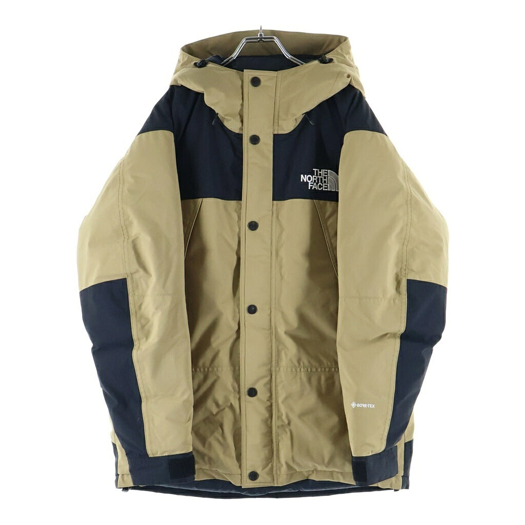 THE NORTH FACE(ザノースフェイス) Mountain Down Jacket マウンテンダウンジャケット ゴアテックス 両面ロゴ刺繍 フーデッドジャケット ベージュ ND92237