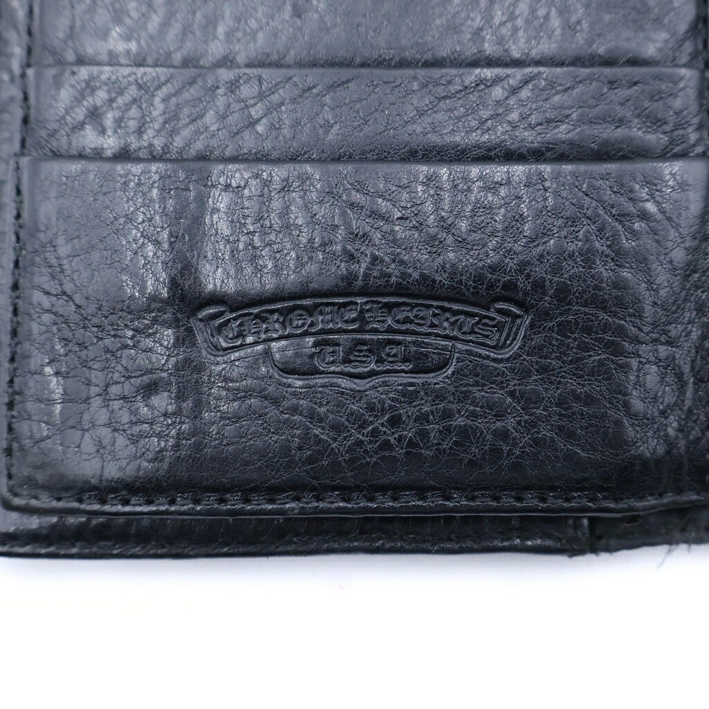 CHROME HEARTS(クロムハーツ) WAVE WALLET ウェーブ レザーウォレット 財布 ブラック