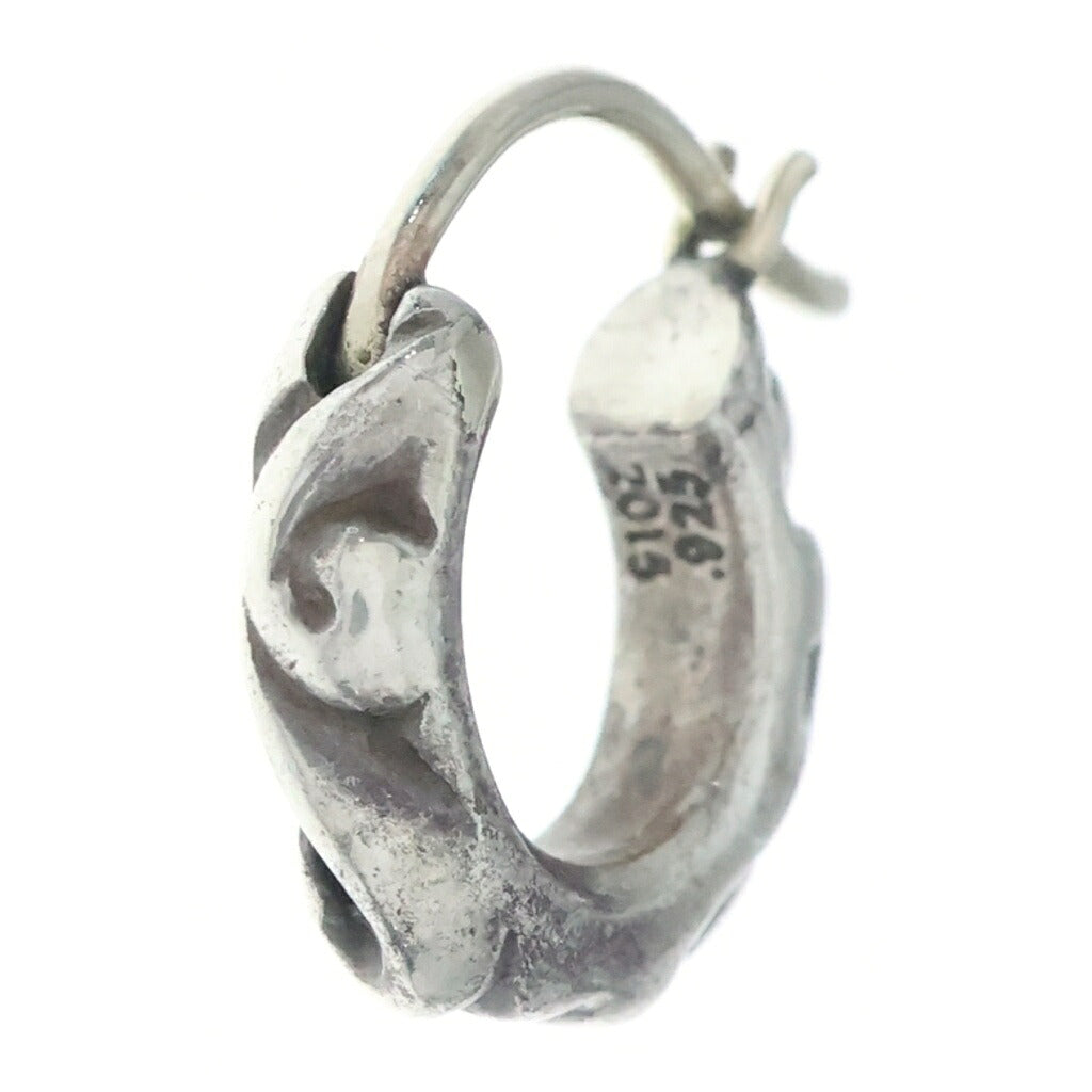 CHROME HEARTS(クロムハーツ) TNY HOOP SCRL タイニースクロールフープピアス シルバー