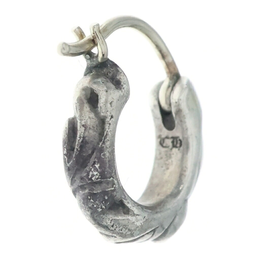 CHROME HEARTS(クロムハーツ) TNY HOOP SCRL タイニースクロールフープピアス シルバー