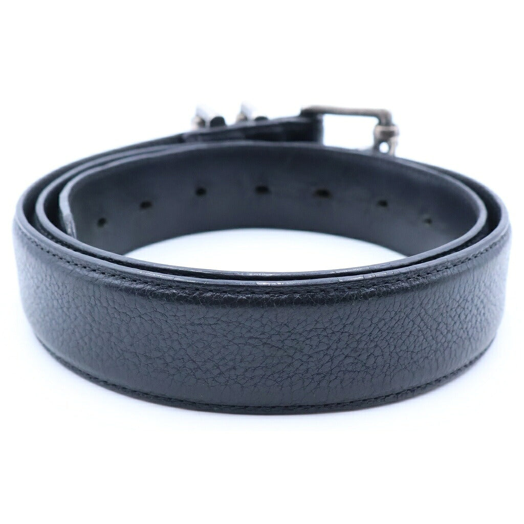 CHROME HEARTS(クロムハーツ) BLT ROLLER 3PC1.5inch 3PCローラーバックル レザーベルト ブラック/シルバー BCA357