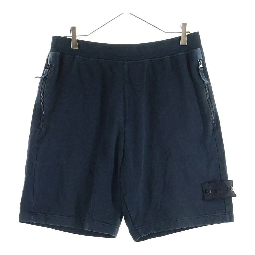STONE ISLAND(ストーンアイランド) 22SS Ghost Piece コットン スウェットショーツ ハーフパンツ ブラック 7615631F3
