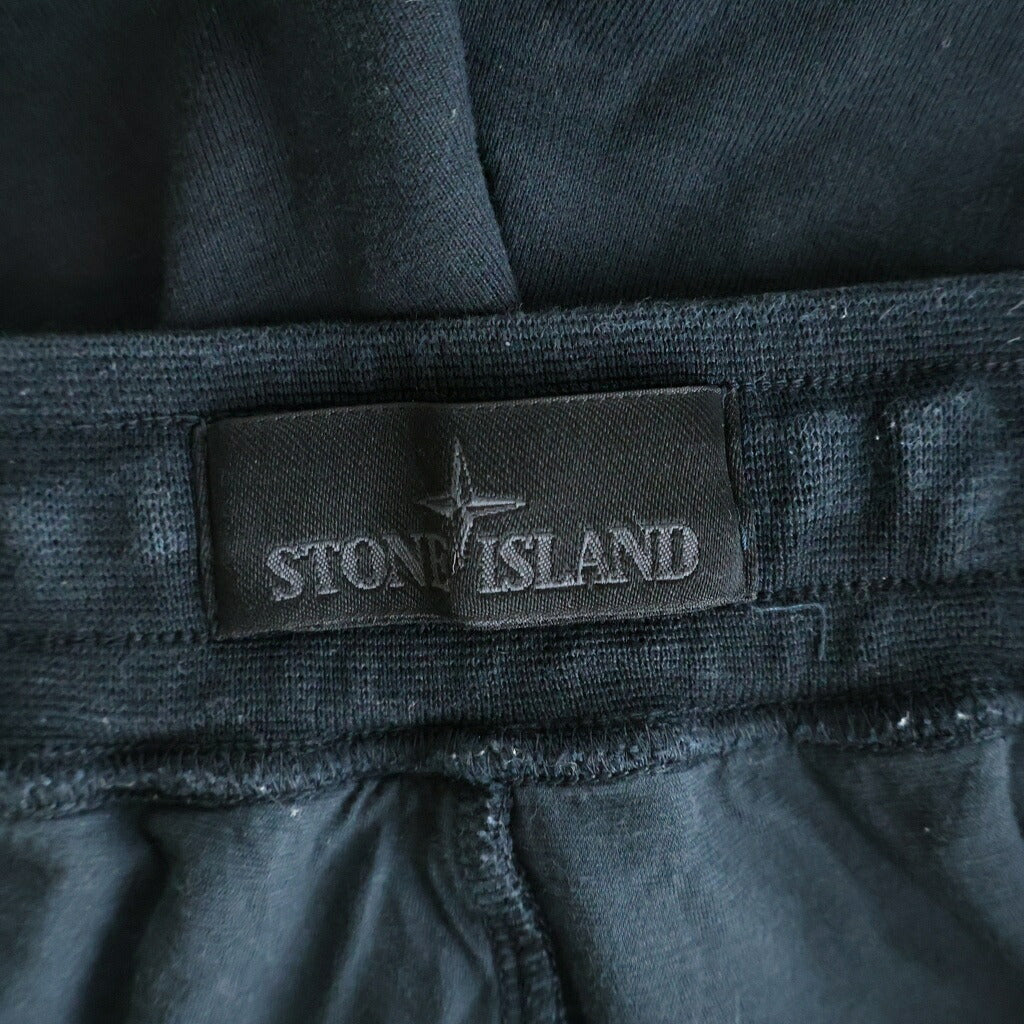 STONE ISLAND(ストーンアイランド) 22SS Ghost Piece コットン スウェットショーツ ハーフパンツ ブラック 7615631F3