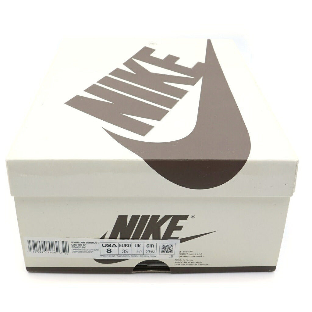 NIKE(ナイキ) ×TRAVIS SCOTT WMNS AIR JORDAN 1 RETRO LOW OG CANARY トラヴィススコット ウィメンズ エアジョーダン1 ローカットスニーカー イエロー US8/25cm DZ4137-700