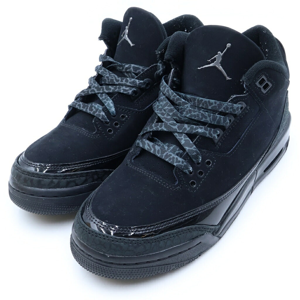 NIKE(ナイキ) GS AIR JORDAN 3 RETRO エアジョーダン3 レトロ ローカットスニーカー ブラック US7Y/25cm DM0967-001