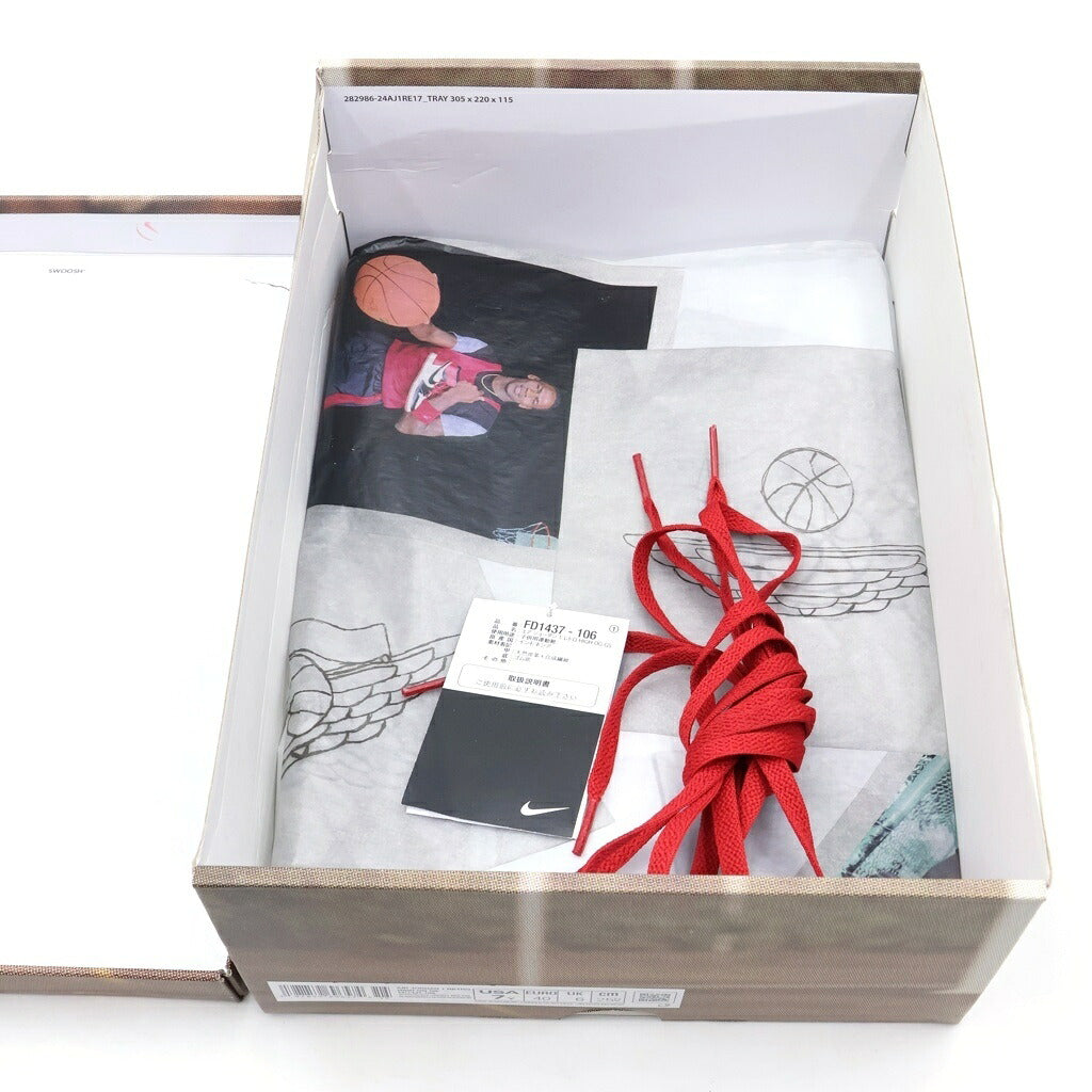 NIKE(ナイキ) GS AIR JORDAN 1 RETRO HIGH OG エアジョーダン1 レトロ ハイカットスニーカー レッド/ブラック US7Y/25cm FD1437-106