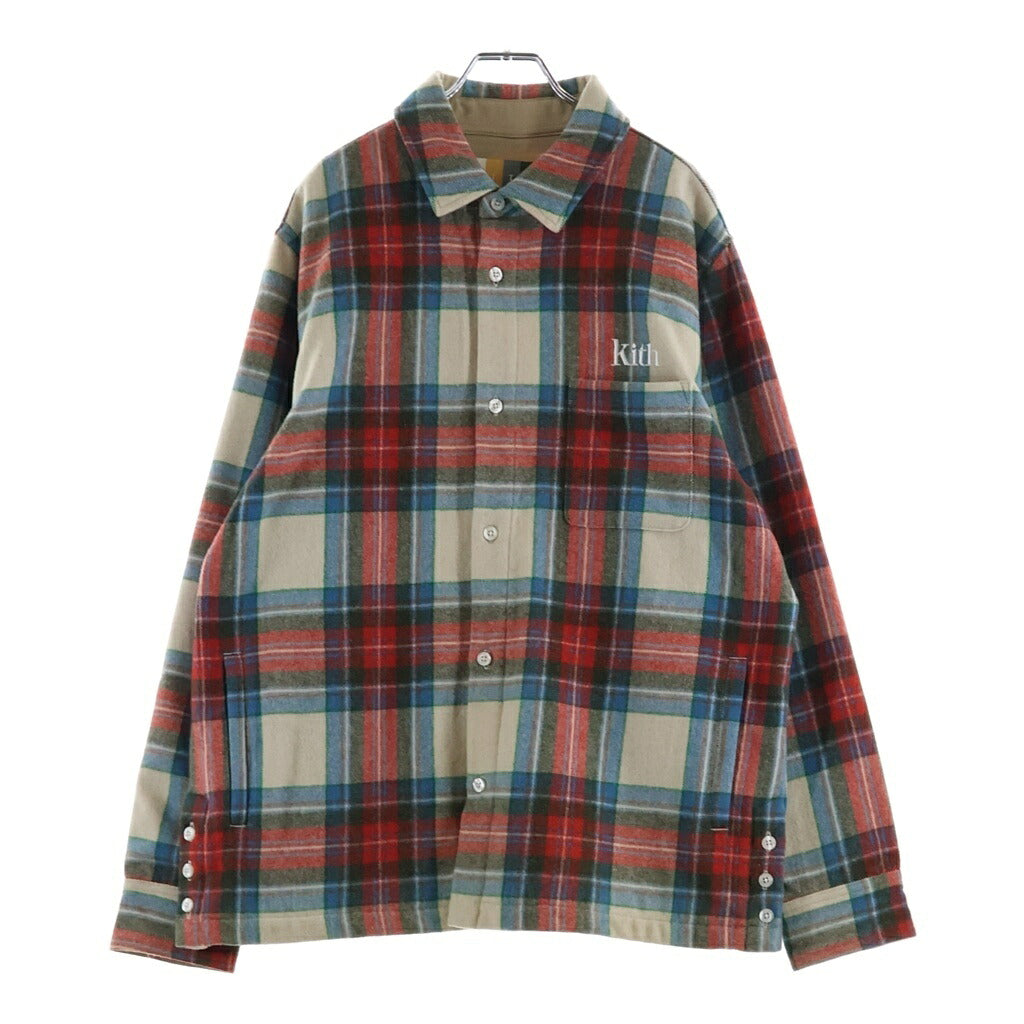 KITH(キス) 21AW Check Plaid Ginza チェック プレイド ギンザ フランネル 長袖チェックシャツ マルチ 21-050-060-0005-4-0