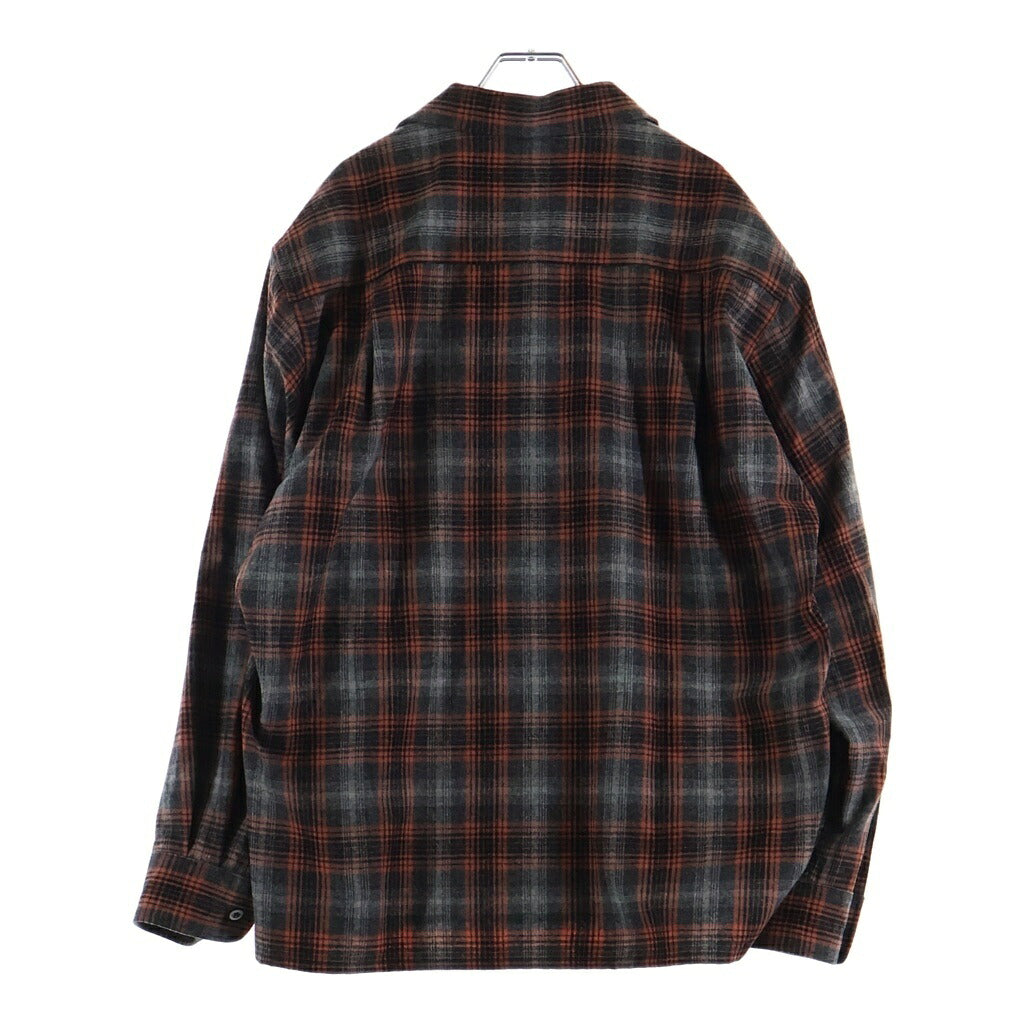WACKO MARIA(ワコマリア) 25AW ×Pendleton Wool Ombre Check Open Collar Shirt ペンドルトン ウール オンブレチェック 総柄 ボタンダウン 長袖シャツ マルチ